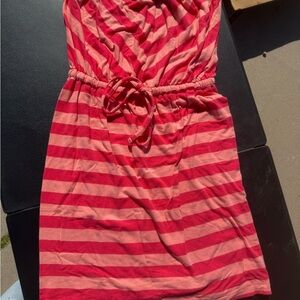 Striped Red and Pink Women's Dress